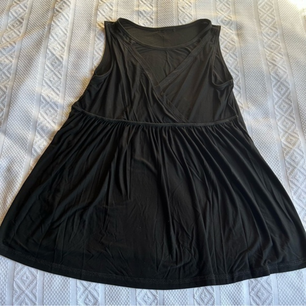 NWT Bearsland Black Maternity Nursing Tank Top Blouse Size Medium - Picture 5 of 6